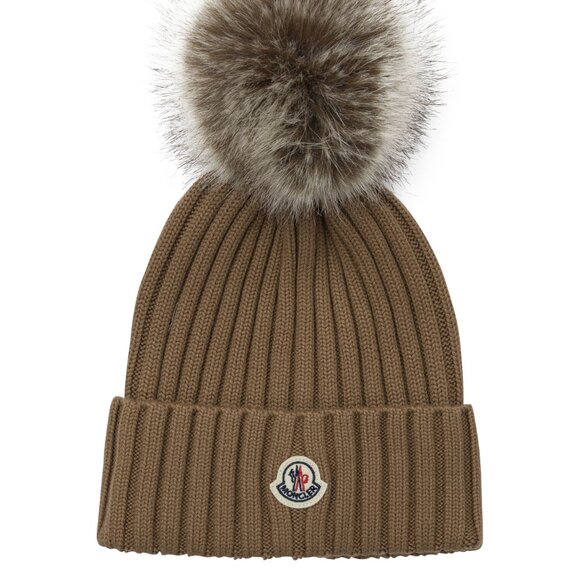 Moncler Wool Beanie With Pompom DEFAULT UNI Women - Picture 1 of 3